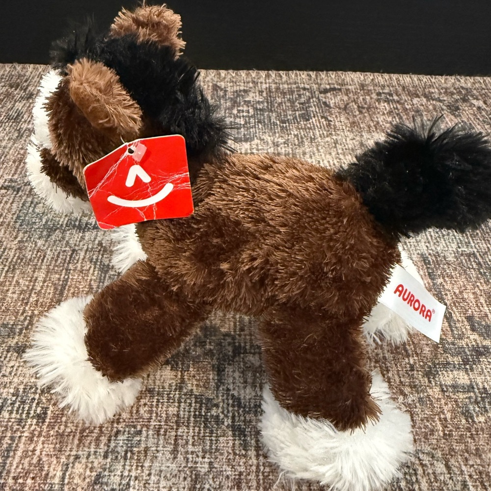 Brown and White Plush Horse Aurora Toy - Picture 2 of 5
